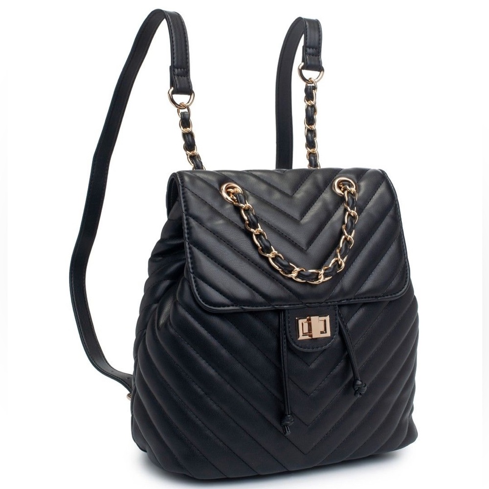 BE COOL: CHERVON QUILTED EXTENDED LENGTH BACKPACK